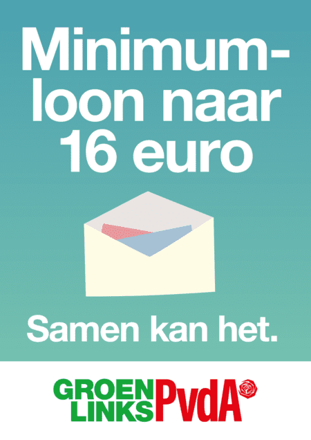 Poster: Minimumloon naar 16 euro - Samen kan het