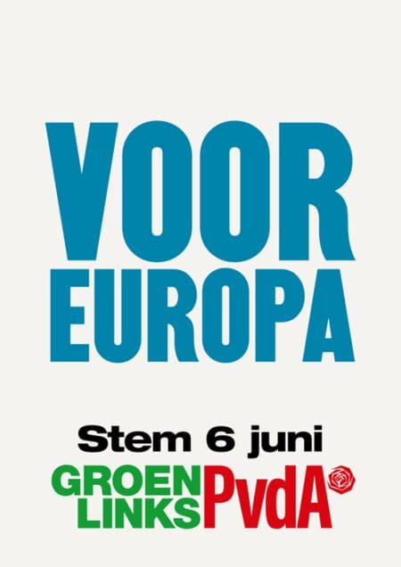 Poster Stem voor Europa - Stem GroenLinks-PvdA
