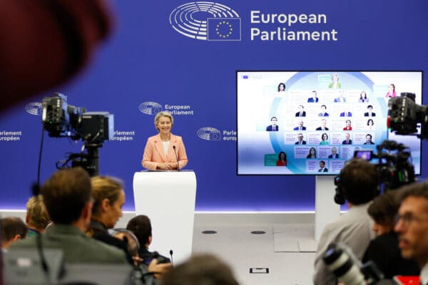 Von der Leyen bij de presentatie van de nieuwe Europese Commissie