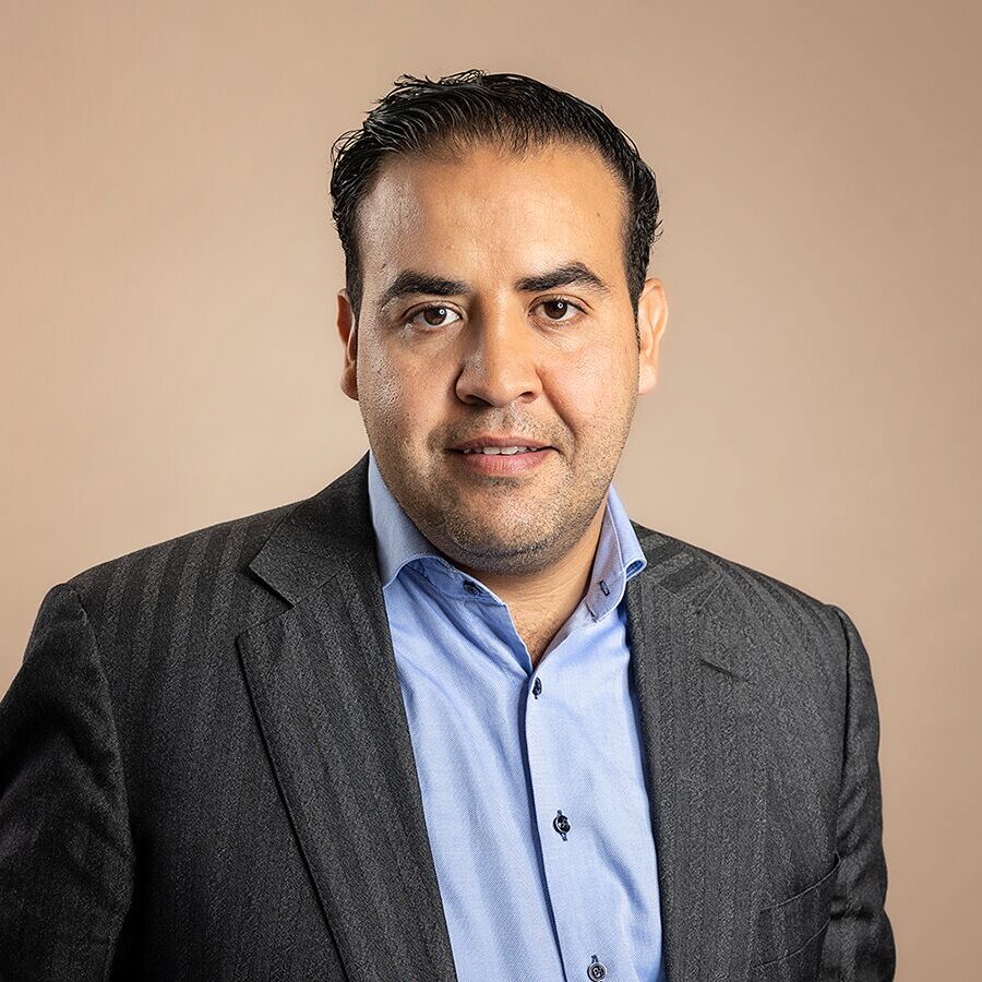 Portret van Mohammed Mohandis